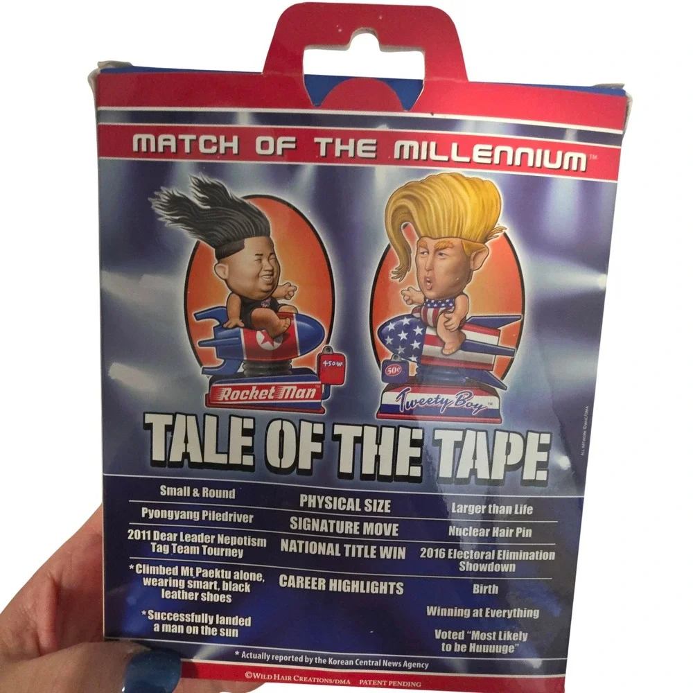 NEW DefconMania Rocket Rumble Trump vs Rocketman‎ Troll Figures Collectable Rare